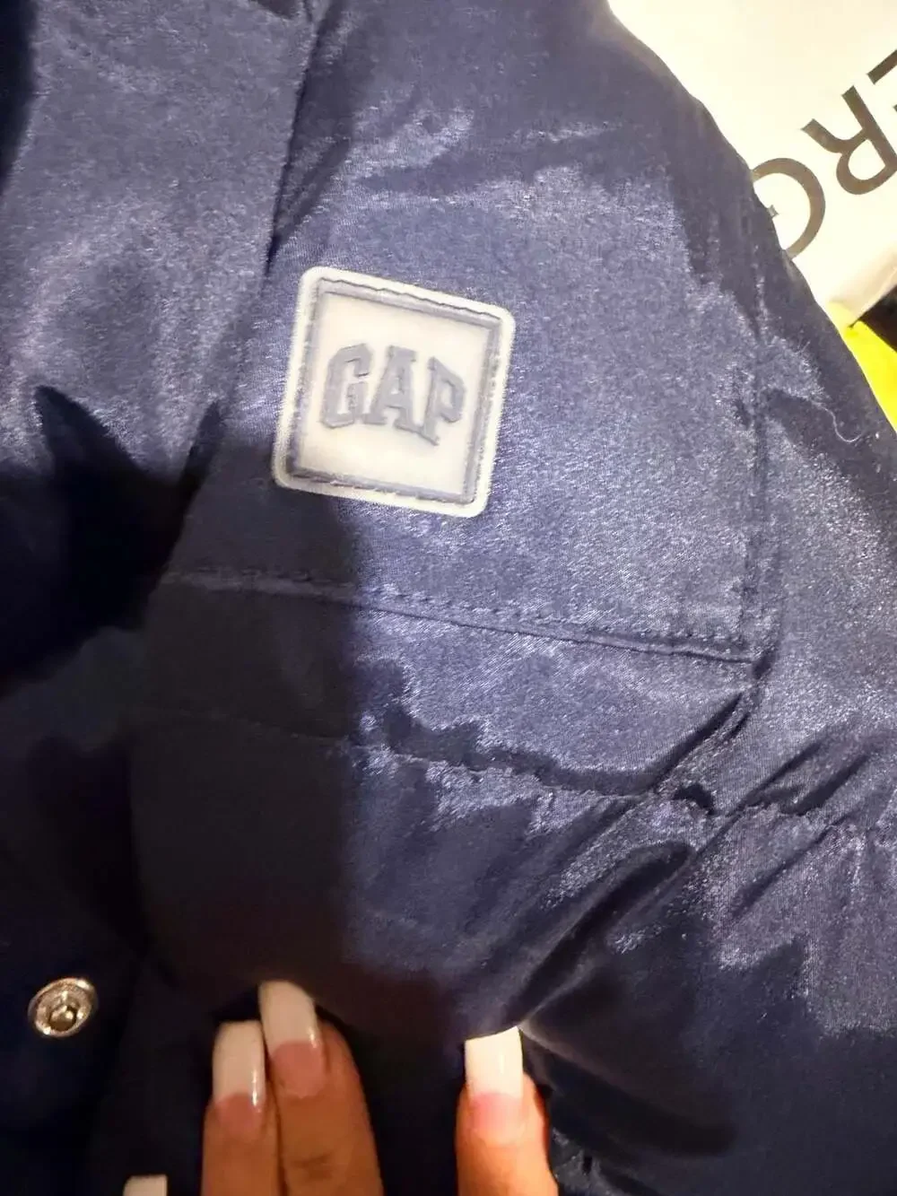Gap Kids Girls Navy Blue Hooded Puffer Coat Jacket Size M Regular